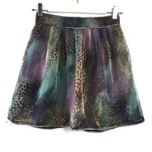 Twelve by Twelve Purple Blue Zipper Mini Skirt S
